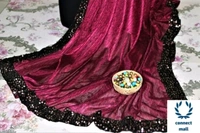 Designer Soft Silk Saree With Stiched Blouse - Maroon